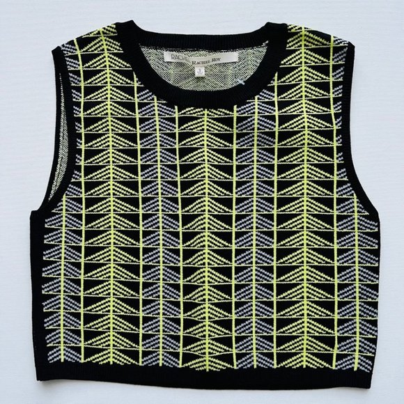 RACHEL Rachel Roy Tank  Print Fitted Crop Tank ( S ) - Picture 1 of 1